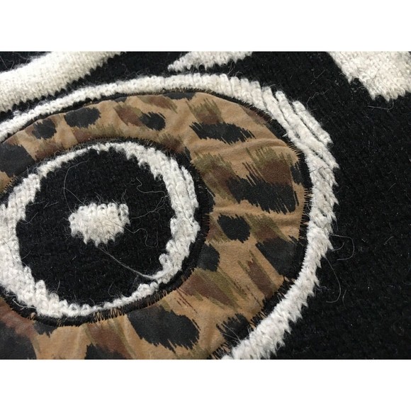 Vtg 80s 90s Kitty Hawk Vivian Wang Abstract Crew Pullover Sweater Cheetah M L - Picture 8 of 15